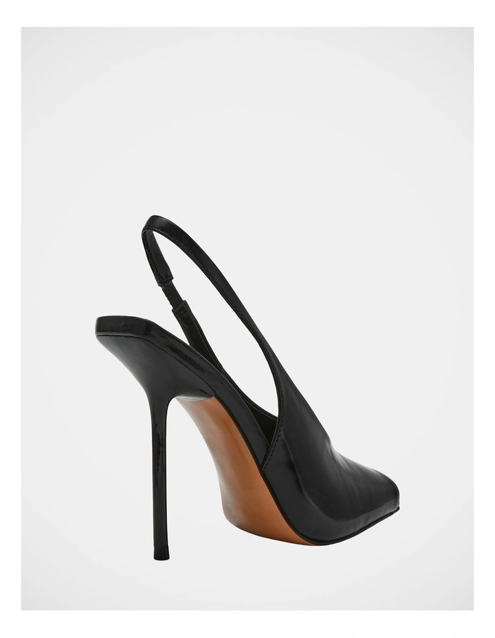 Lucian Dress Heels in Black Leather image 5