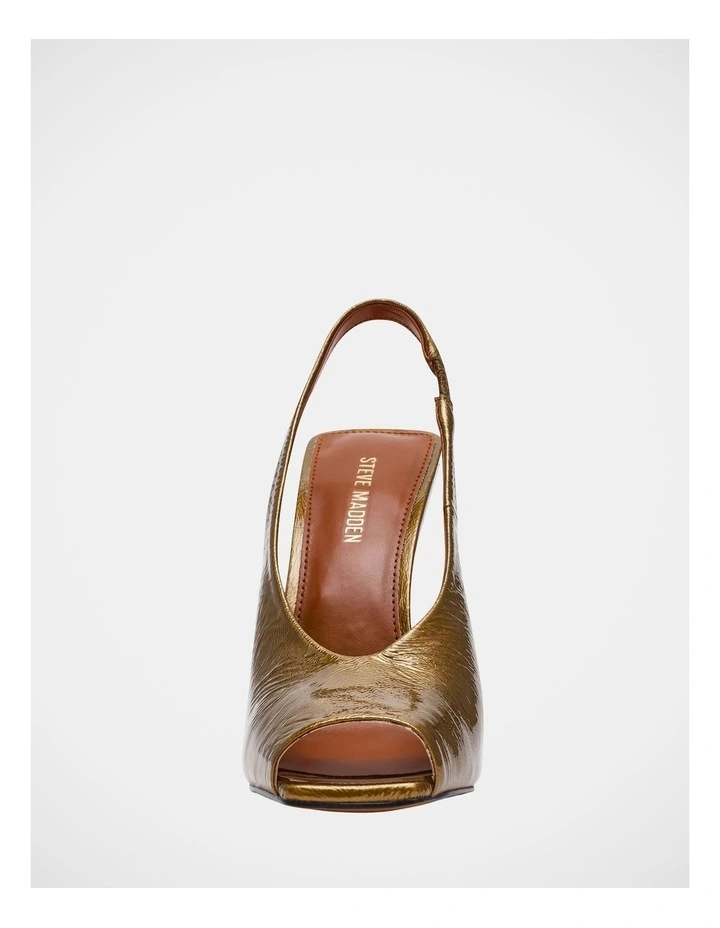 Lucian Dress Heels in Olive Crinkle Patent image 3