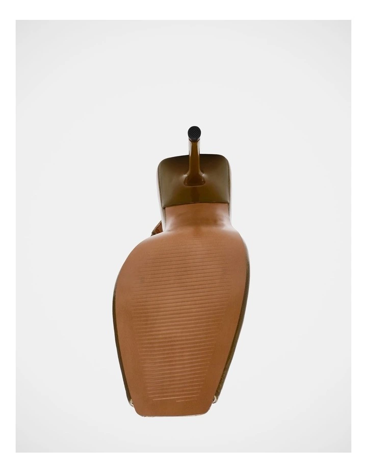 Lucian Dress Heels in Olive Crinkle Patent image 7