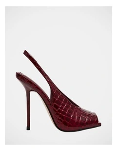 Lucian Dress Heels in Wine Croco