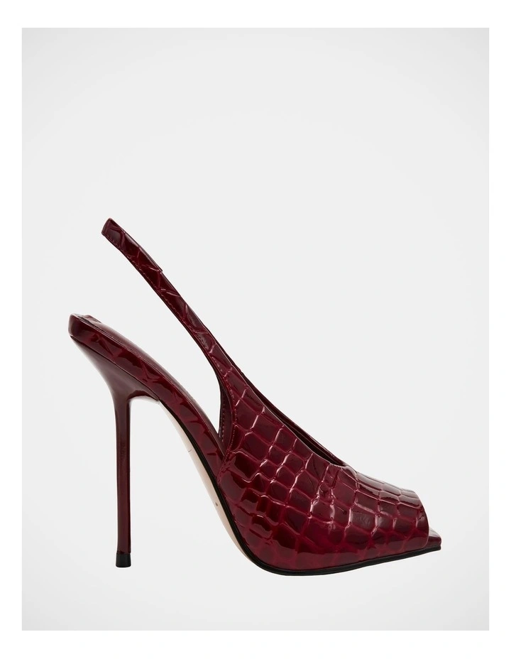 Lucian Dress Heels in Wine Croco image 1