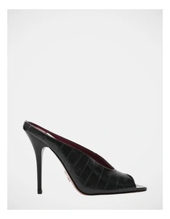 Agaze Dress Heels in Black Eel