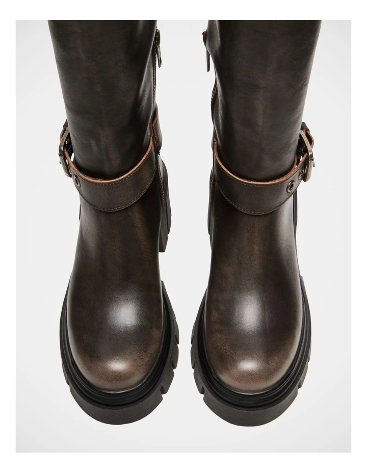 Brigade Boots in Brown Distressed image 3