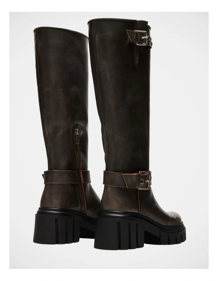 Brigade Boots in Brown Distressed image 4