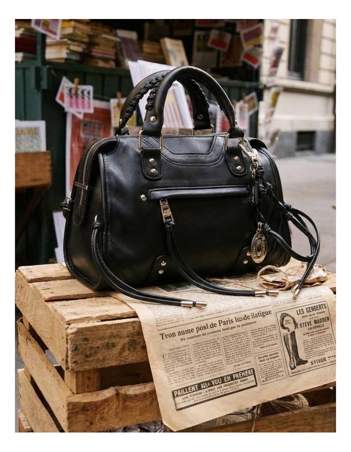 BRiggs Satchel Bag in Black/Silver image 2