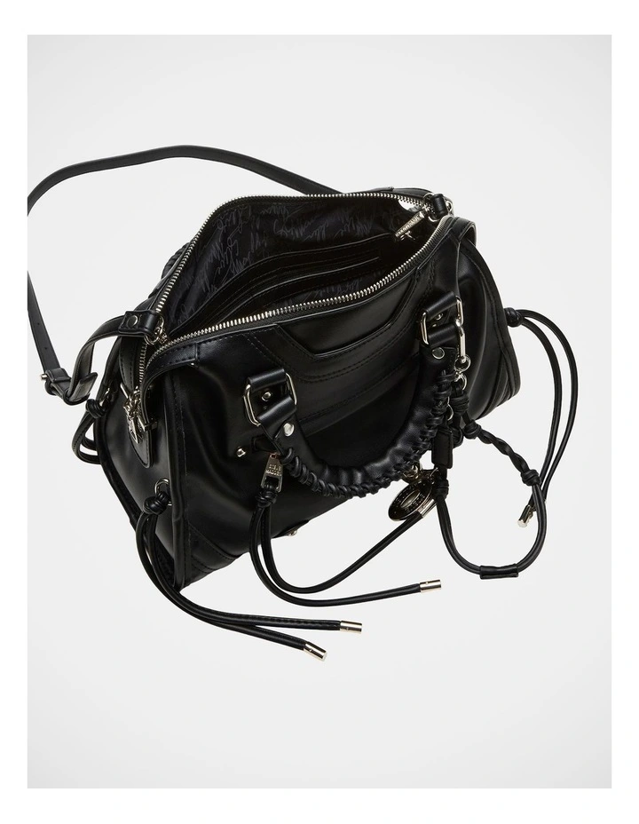 BRiggs Satchel Bag in Black/Silver image 4