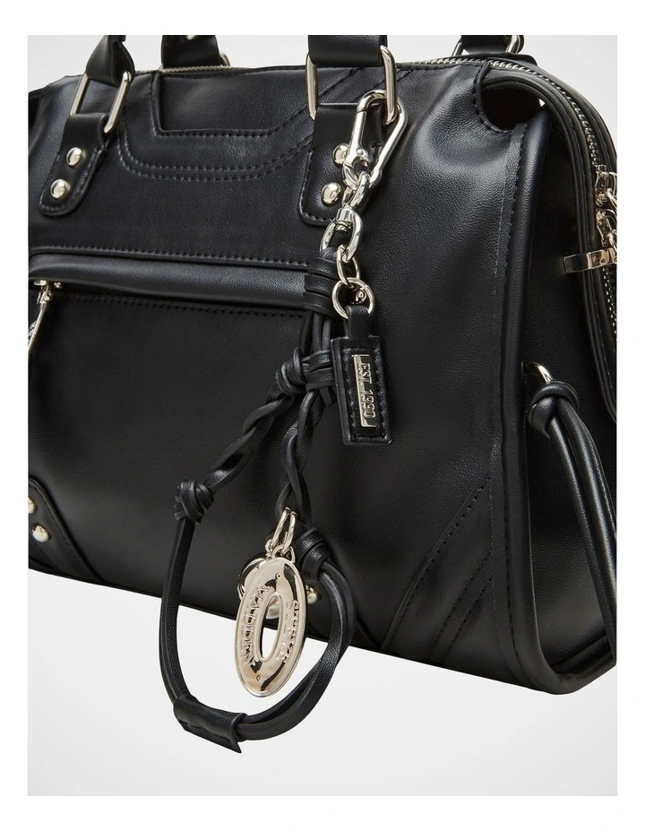 BRiggs Satchel Bag in Black/Silver image 6