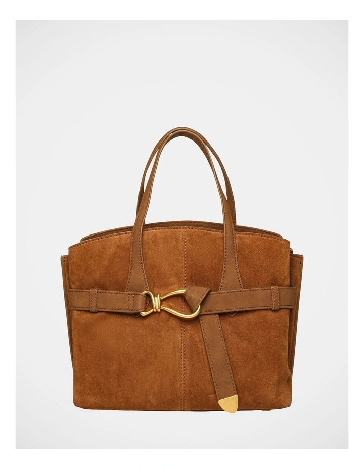 BSadee Tote Bag in Cognac/Gold image 1