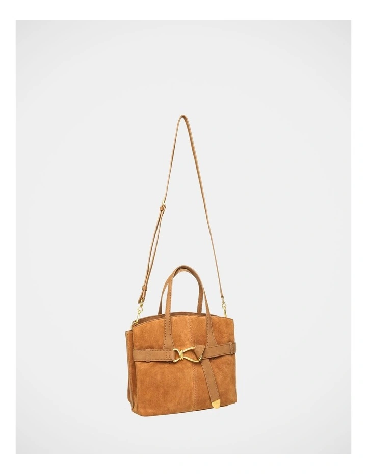 BSadee Tote Bag in Cognac/Gold image 2