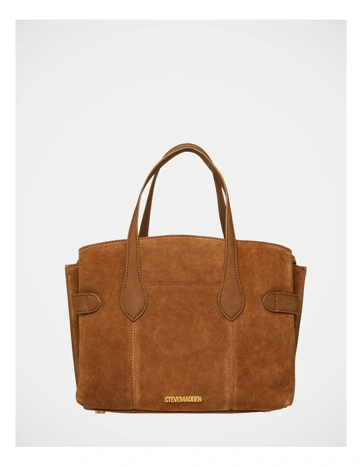 BSadee Tote Bag in Cognac/Gold image 5