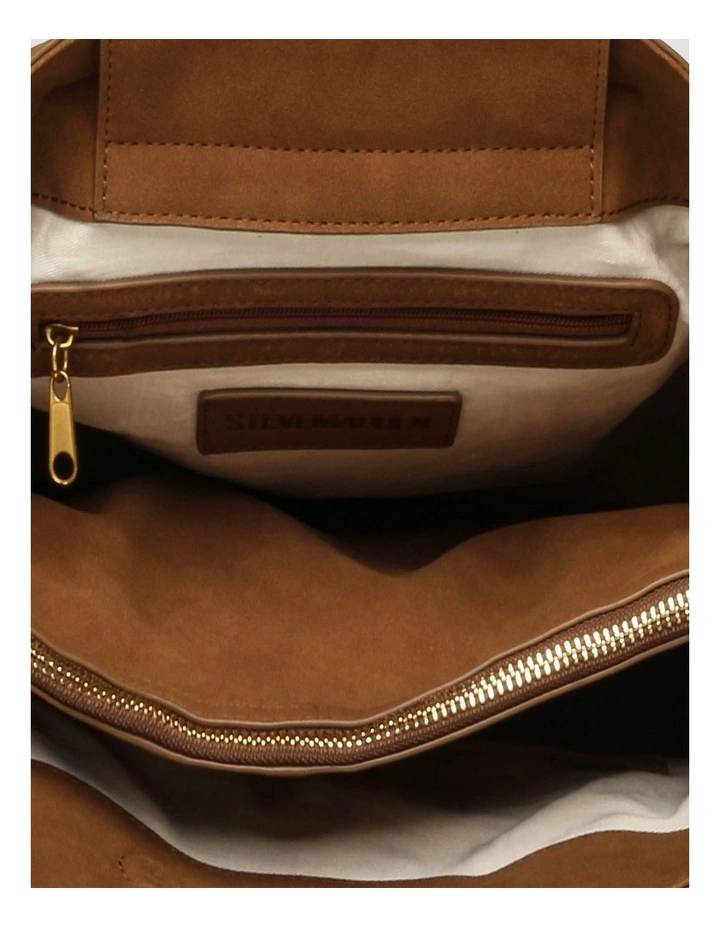 BSadee Tote Bag in Cognac/Gold image 6