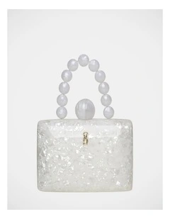 BAllure Clutch Bag in White/Gold