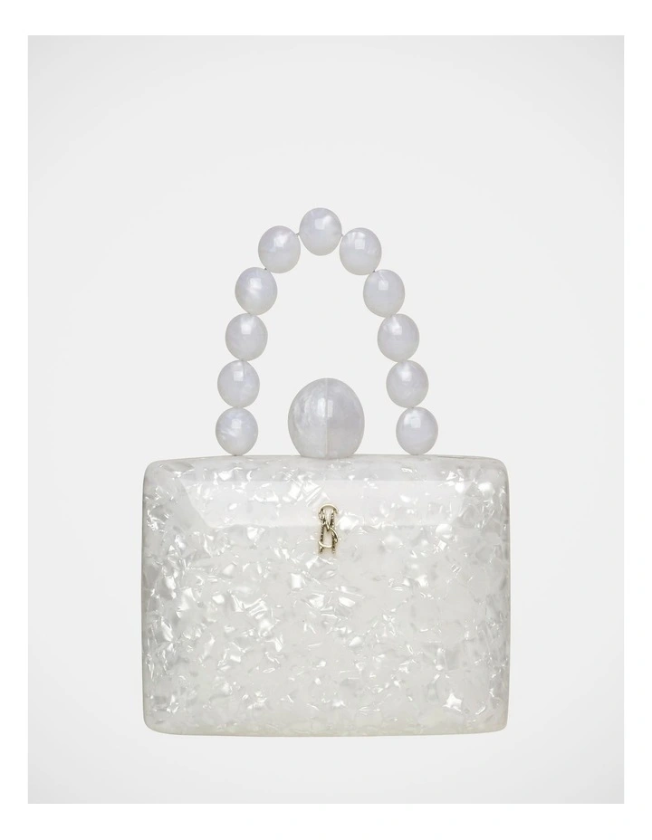 BAllure Clutch Bag in White/Gold image 1