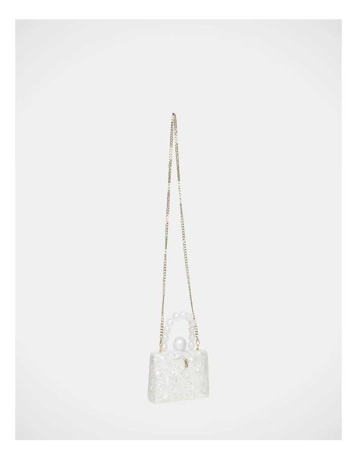BAllure Clutch Bag in White/Gold image 2