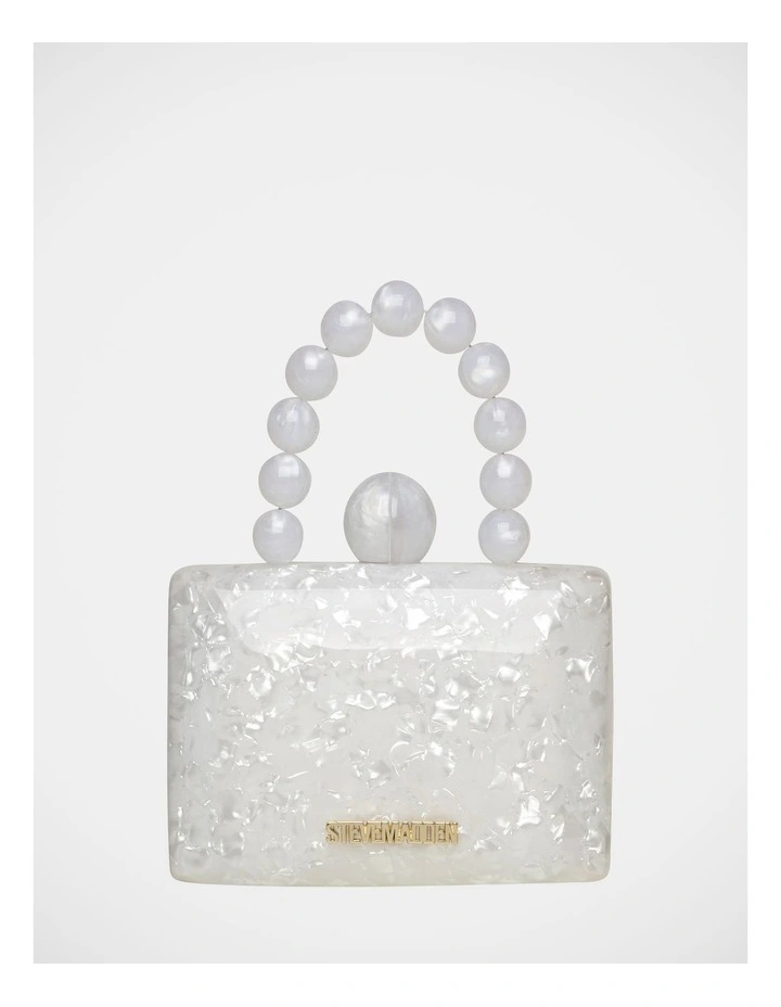 BAllure Clutch Bag in White/Gold image 5