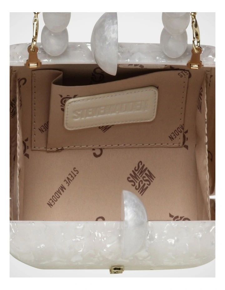 BAllure Clutch Bag in White/Gold image 6