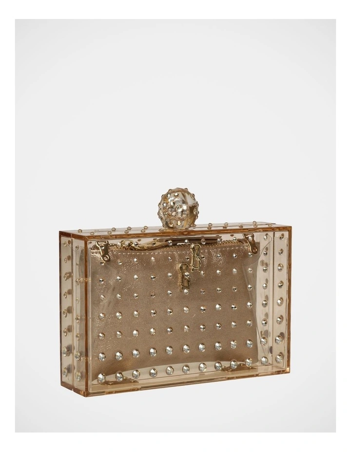 BTeaser Clutch Bag in Gold image 3