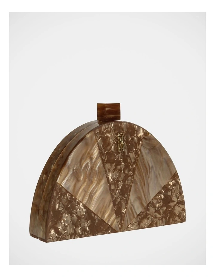 BHalo Clutch Bag in Gold image 3