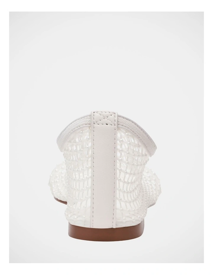 Mino-P Flats Ballet in Off White Pearl image 6