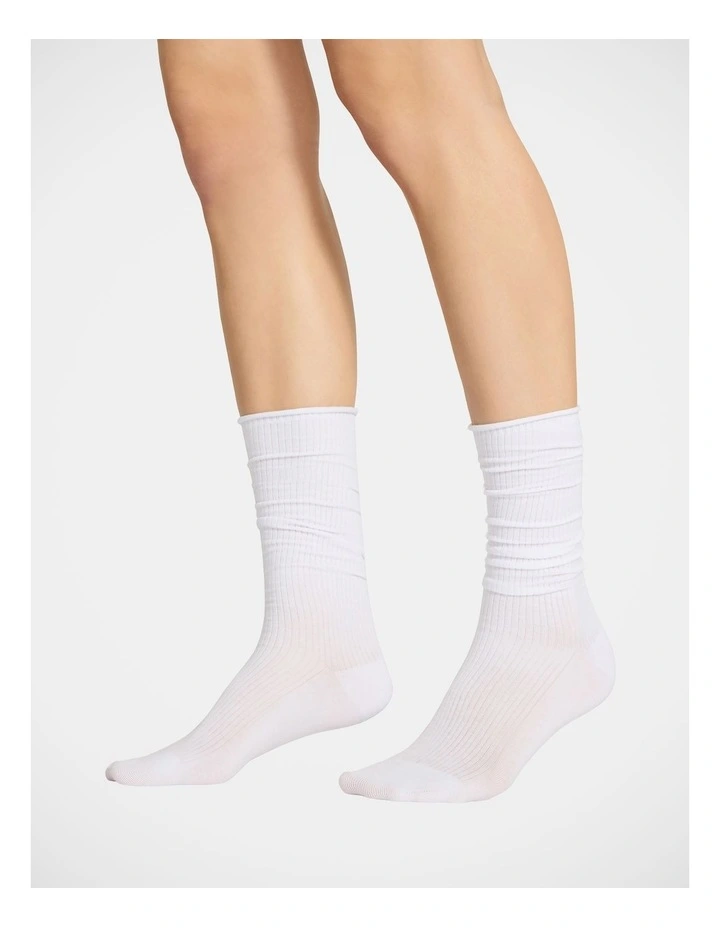 L-Twirl Socks in White image 2