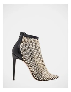 Dancin Dress Heels in Black/Rhinestone