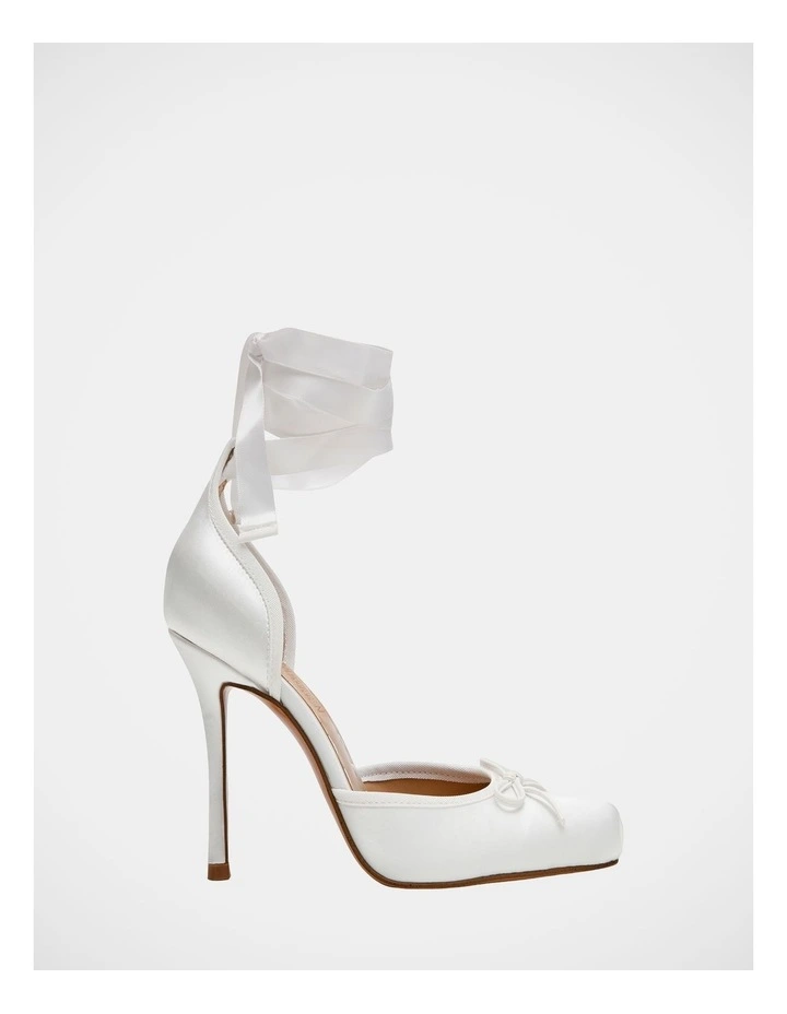 Larina Dress Heels in Ivory Satin image 1