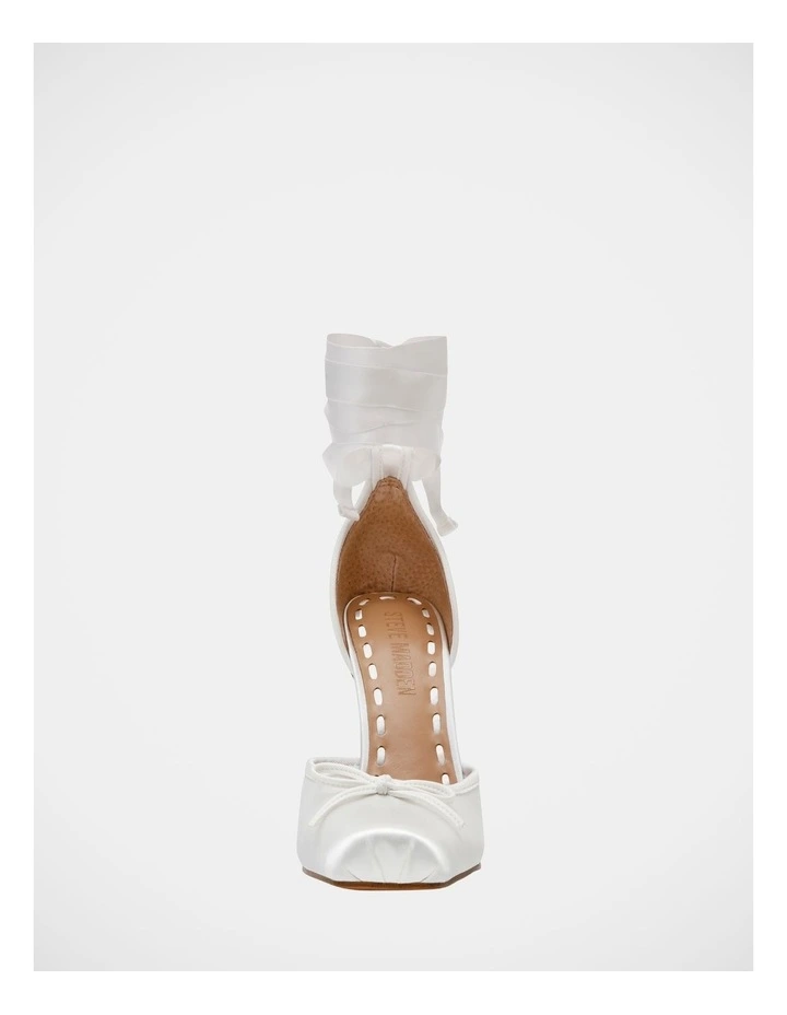 Larina Dress Heels in Ivory Satin image 3
