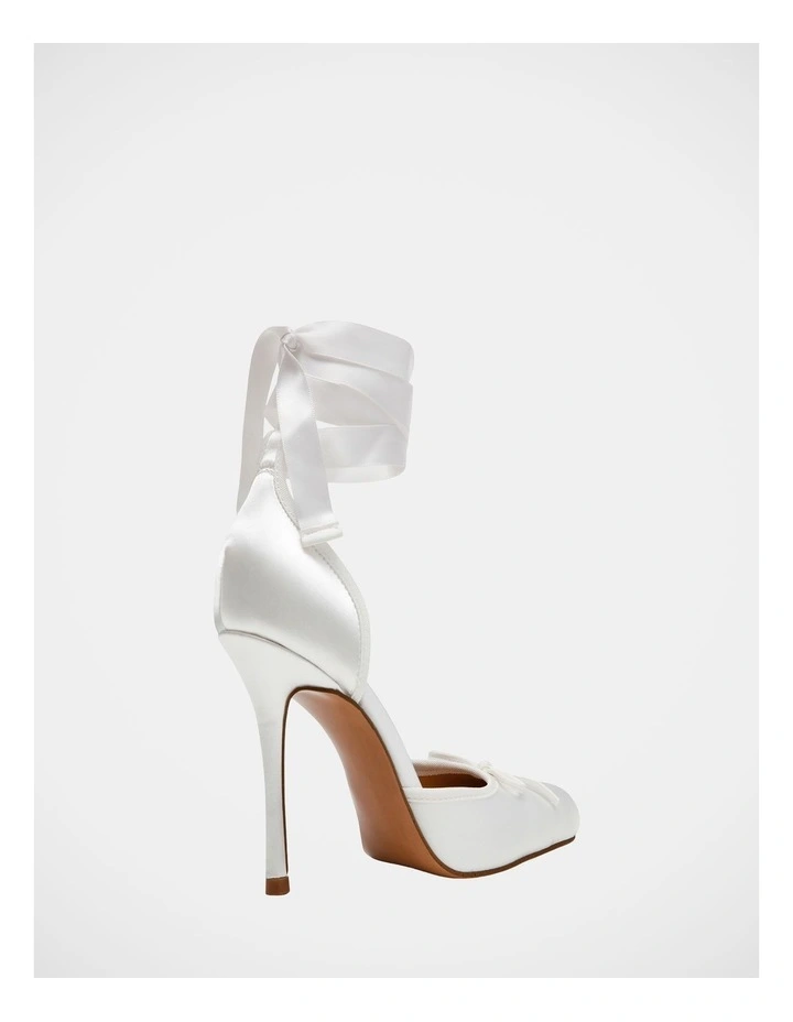 Larina Dress Heels in Ivory Satin image 6