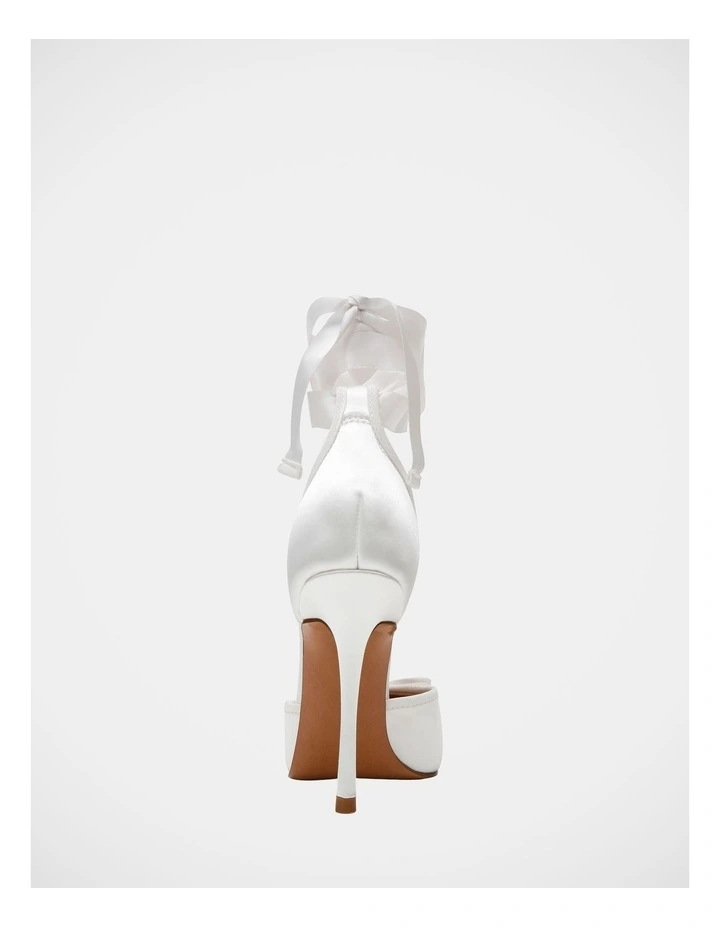 Larina Dress Heels in Ivory Satin image 7