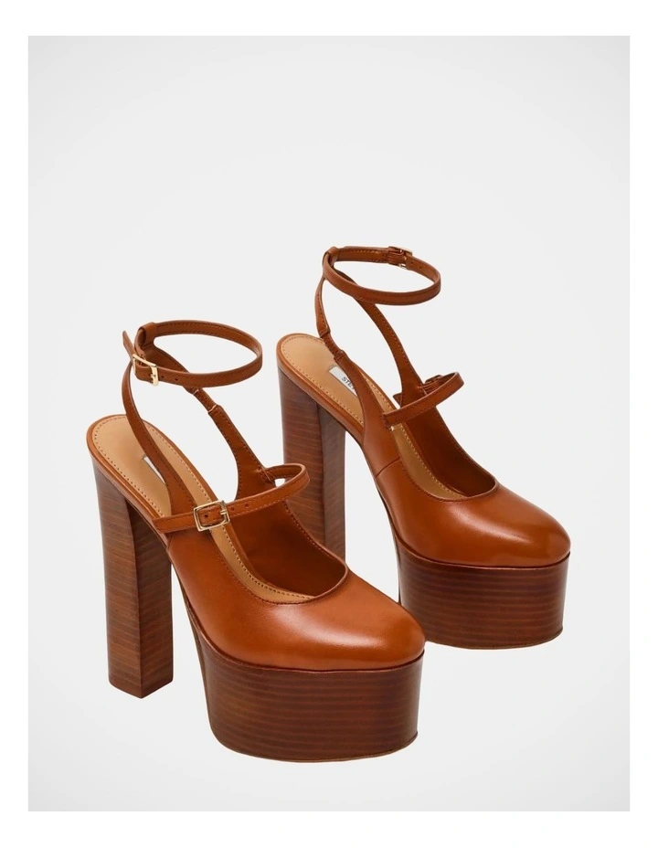 Scotlyn-Stacked Dress Heels in Tan image 2
