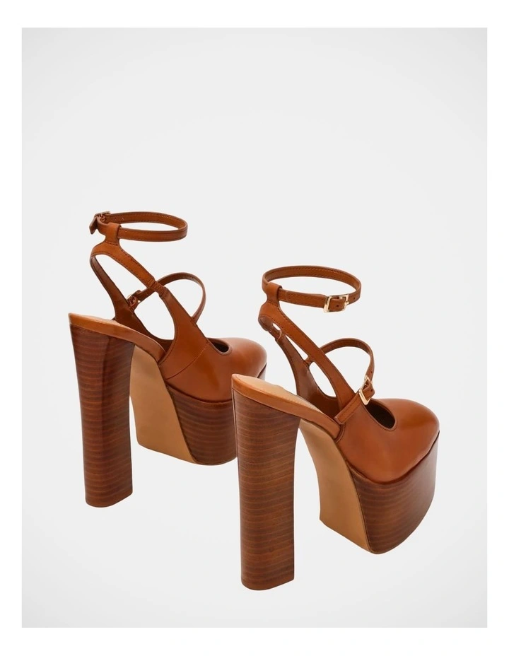 Scotlyn-Stacked Dress Heels in Tan image 4
