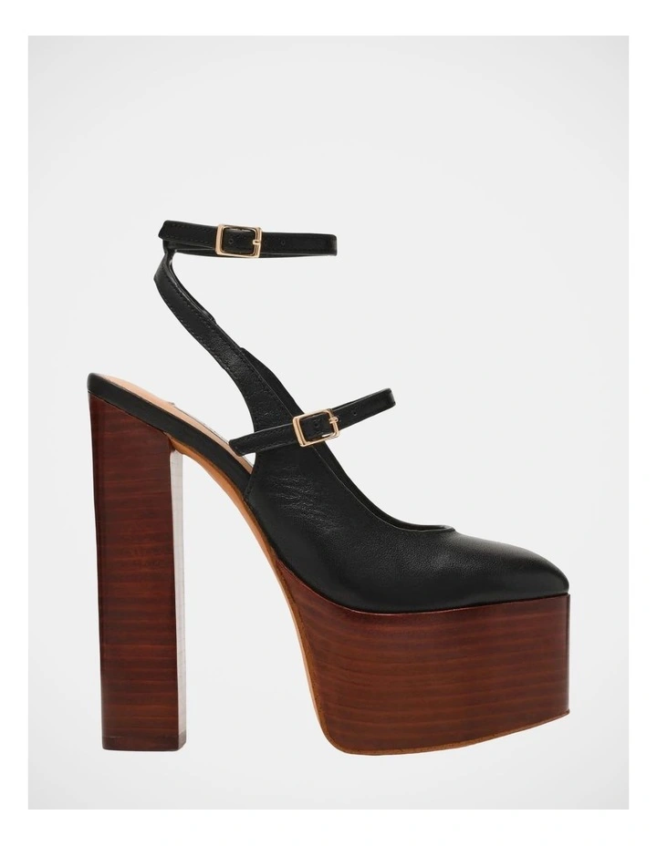 Scotlyn Stacked Dress Heels in Black image 1