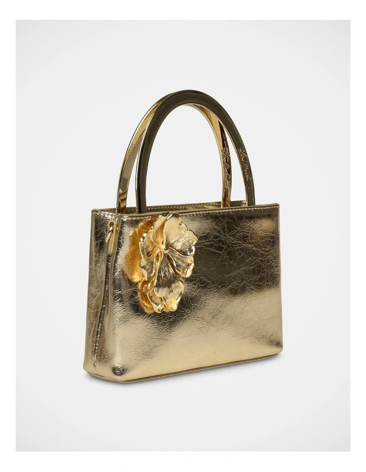 BDino Top Handle Bag in Gold image 3