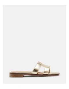 Haileyy Gold Flat Sandal