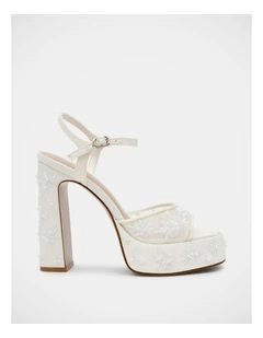 Liandra-Emb Dress Heels in White