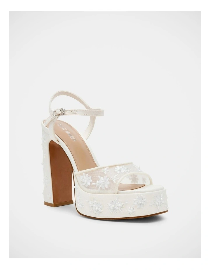 Liandra-Emb Dress Heels in White image 2