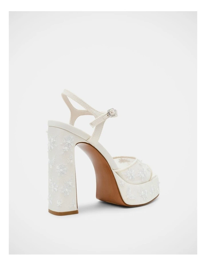 Liandra-Emb Dress Heels in White image 5