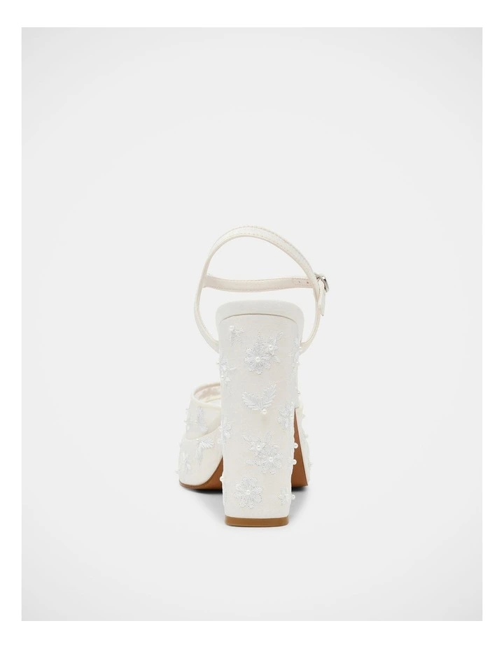 Liandra-Emb Dress Heels in White image 6