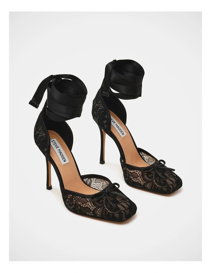 Larina Dress Heels in Black Lace image 2