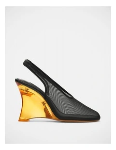 Dyra Wedge Heels in Black/Gold