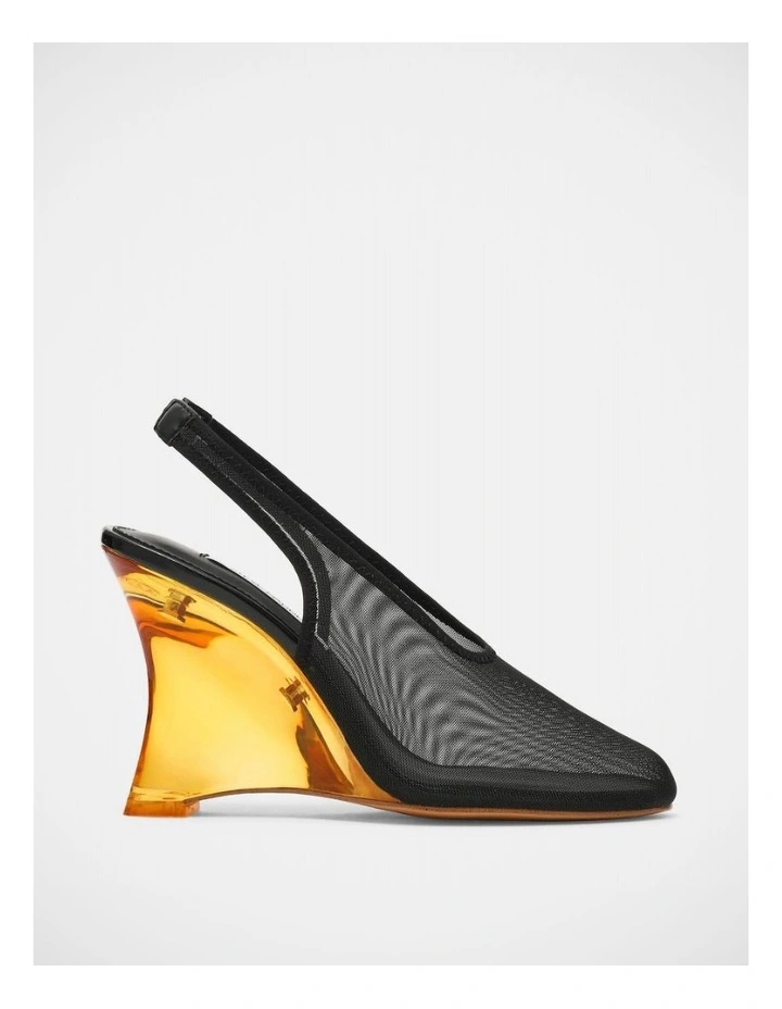 Dyra Wedge Heels in Black/Gold image 1