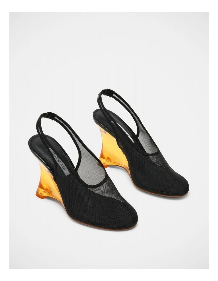Dyra Wedge Heels in Black/Gold image 2