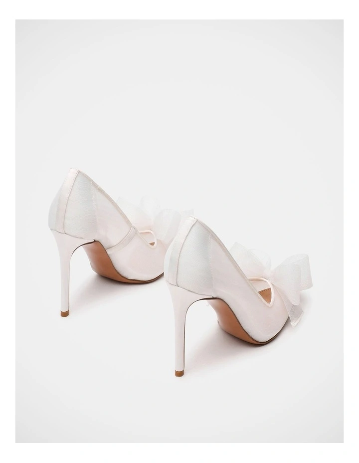 Taffy Dress Heels in White image 4