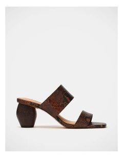 Nola Dress Heels in Brown Snake