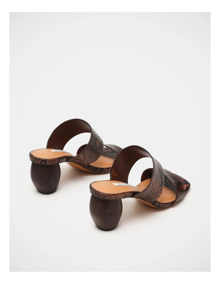 Nola Dress Heels in Brown Snake image 4