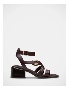 Morwyn Strap Sandals in Wine