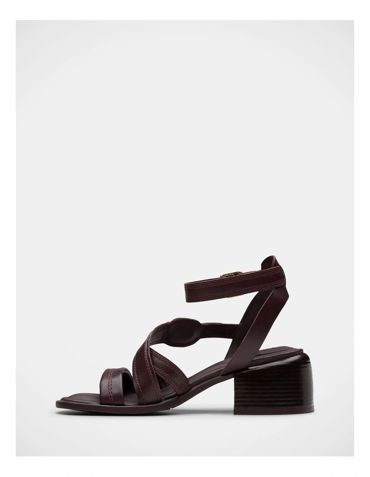 Morwyn Strap Sandals in Wine image 2