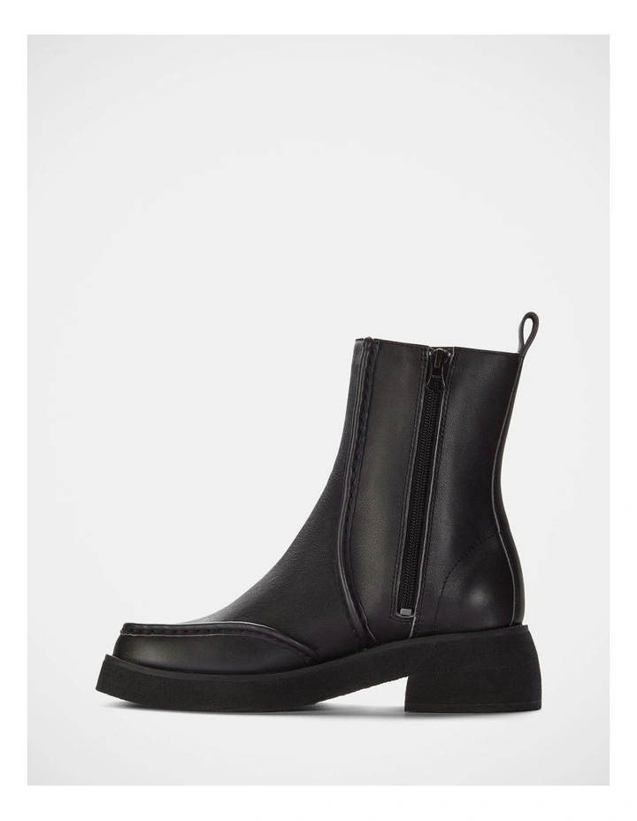 Effery Zip Boots in Black image 3