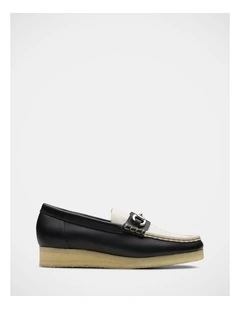 Wallabee Loafer in Black/White