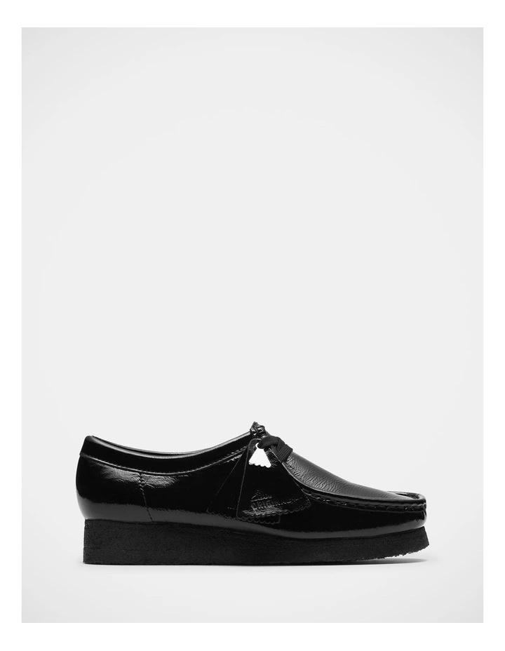 Wallabee Shoes In Black Patent image 1